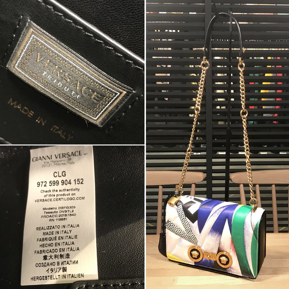 新品同様】ヴェルサーチ チェーンショルダーバッグ メデューサ