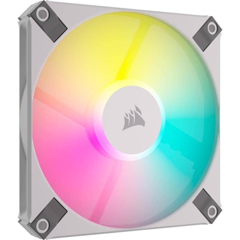 CORSAIR AF SLIM シリーズ AF120 RGB SLIM 120mmx15mm PWM 流体動圧軸受ファン RGB ファン ホワイト ２個入 Lighting Node CORE付属