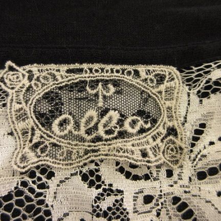 アルバロッサ alba Rossa カーディガン 長袖 レース 黒 44 *T456