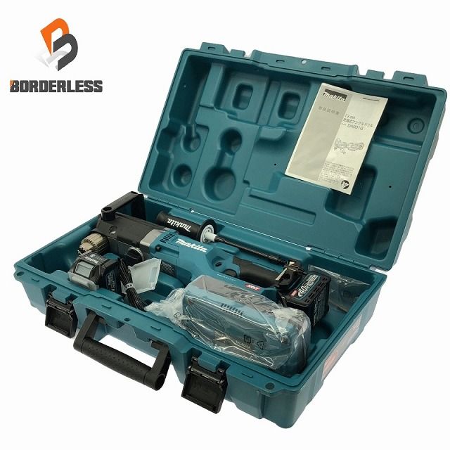 makita マキタ 40Vmax 充電式アングルドリル DA001GRDX バッテリー2個 40Vmax 2.5Ah 充電器 ケース付き 104527