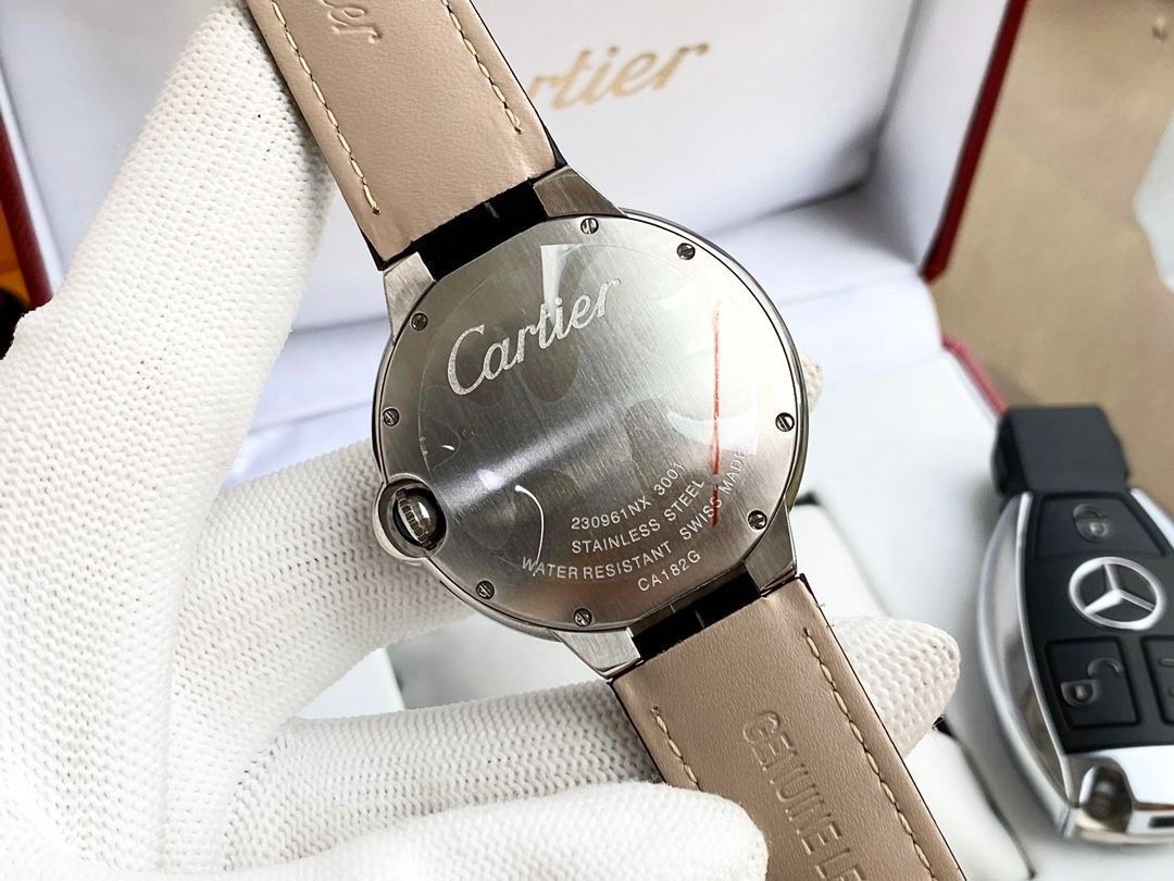 CARTIER カルティエ バロンブルー メンズ腕時計 42 mm|自動巻き機械式×316 L鋼| -MM輸入