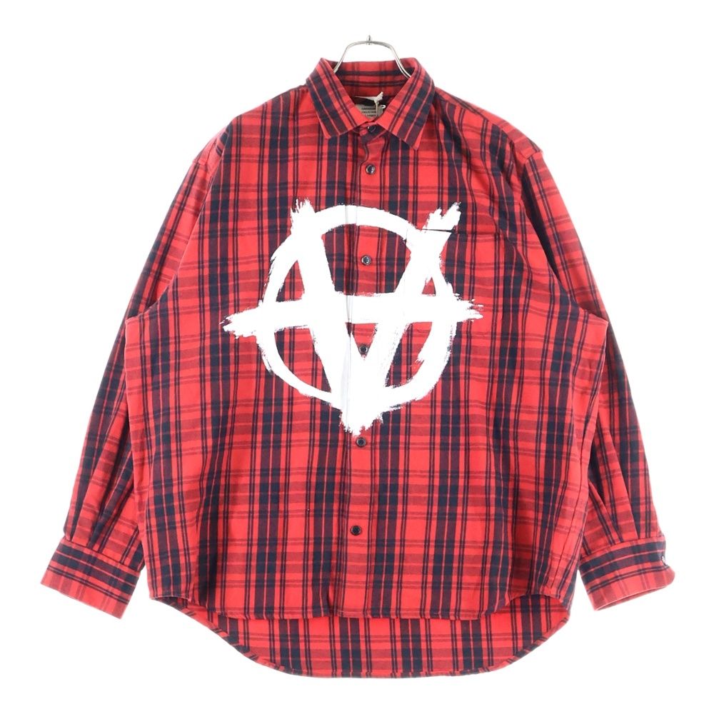 VETEMENTS ヴェトモン CHILDREN OF THE NIGHT FLANNEL SHIRT チルドレン オブザナイト フランネルシャツ レッド|ブラック UA52SH850R