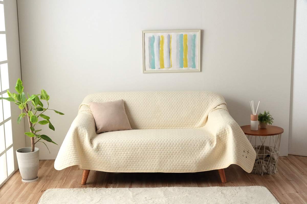 Style マルチカバー_Size 200×250cm_Color アイボリー イケヒコ 寝具 マルチ カバー 綿 洗える ギフト イブル アイボリー 約200×250cm カルム 9845553