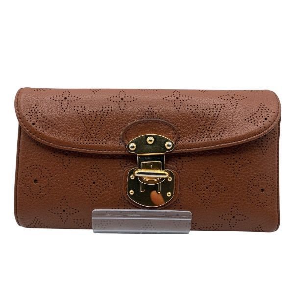 ルイヴィトン Louis Vuitton モノグラム マヒナ ポルトフォイユ アメリア M95996 長財布 3つ折り財布 ユニセックス