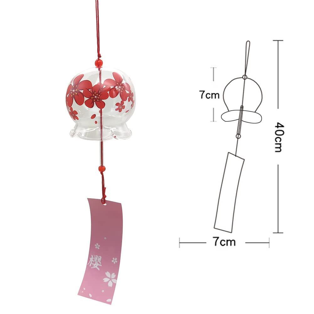 風鈴 ガラスの風鈴 夏涼しげなぶら下げ飾り MinniLove 夏の風物詩 窓飾り 屋根飾り ウィンドチャイム 装飾 室内外兼用 祝福 幸運 縁結び  (C-1個入) - メルカリ