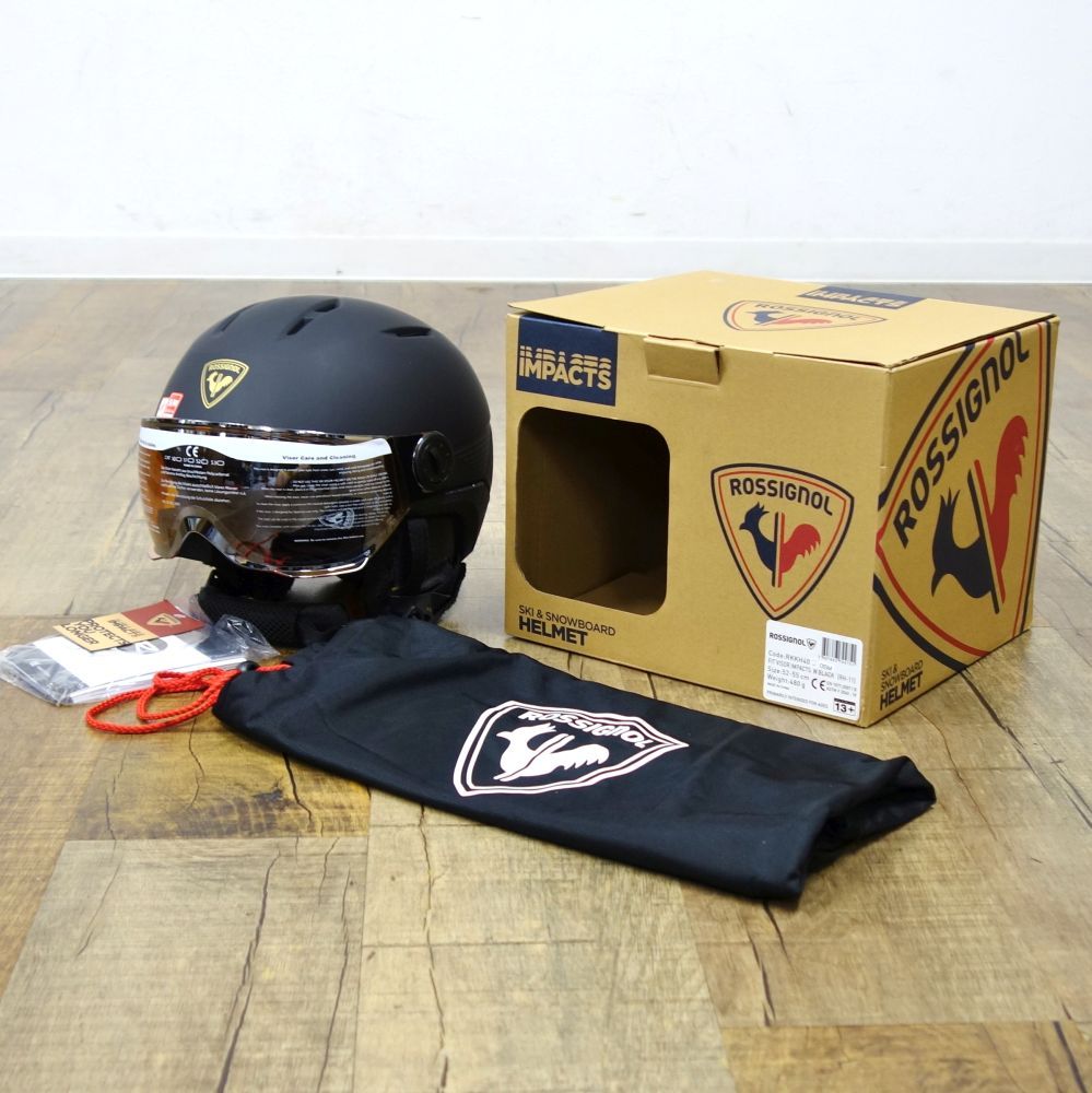 ロシニョール ROSSIGNOL ウィンター スポーツ ヘルメット FIT VISOR IMPACTS W BLACK 52-55cm レディース スキー