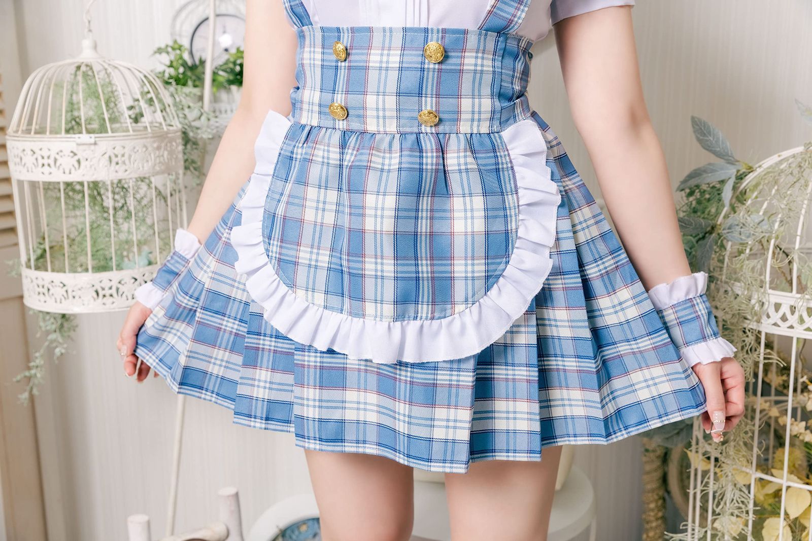 ハロウィン アイドルチェックメイド コスプレ メイド メイド服