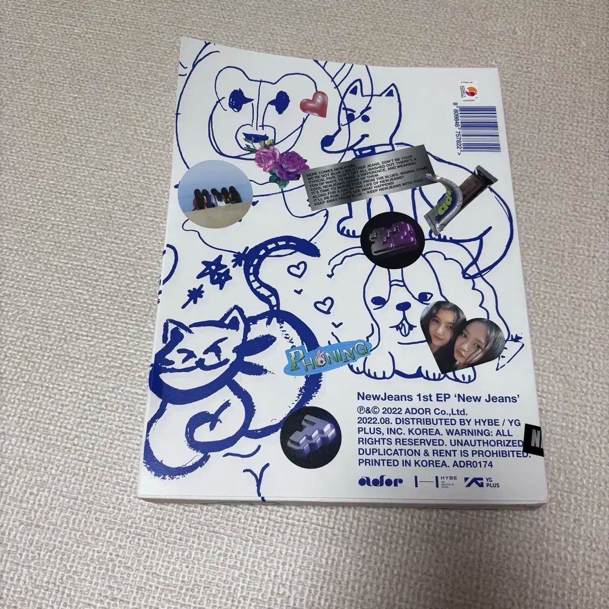 新品未開封　NewJeans アルバム　Bluebook ブルーブック　ニュジ NewJeans(ニュージーンズ・ニュジ) 1 家 ブルーブック Blue Book
