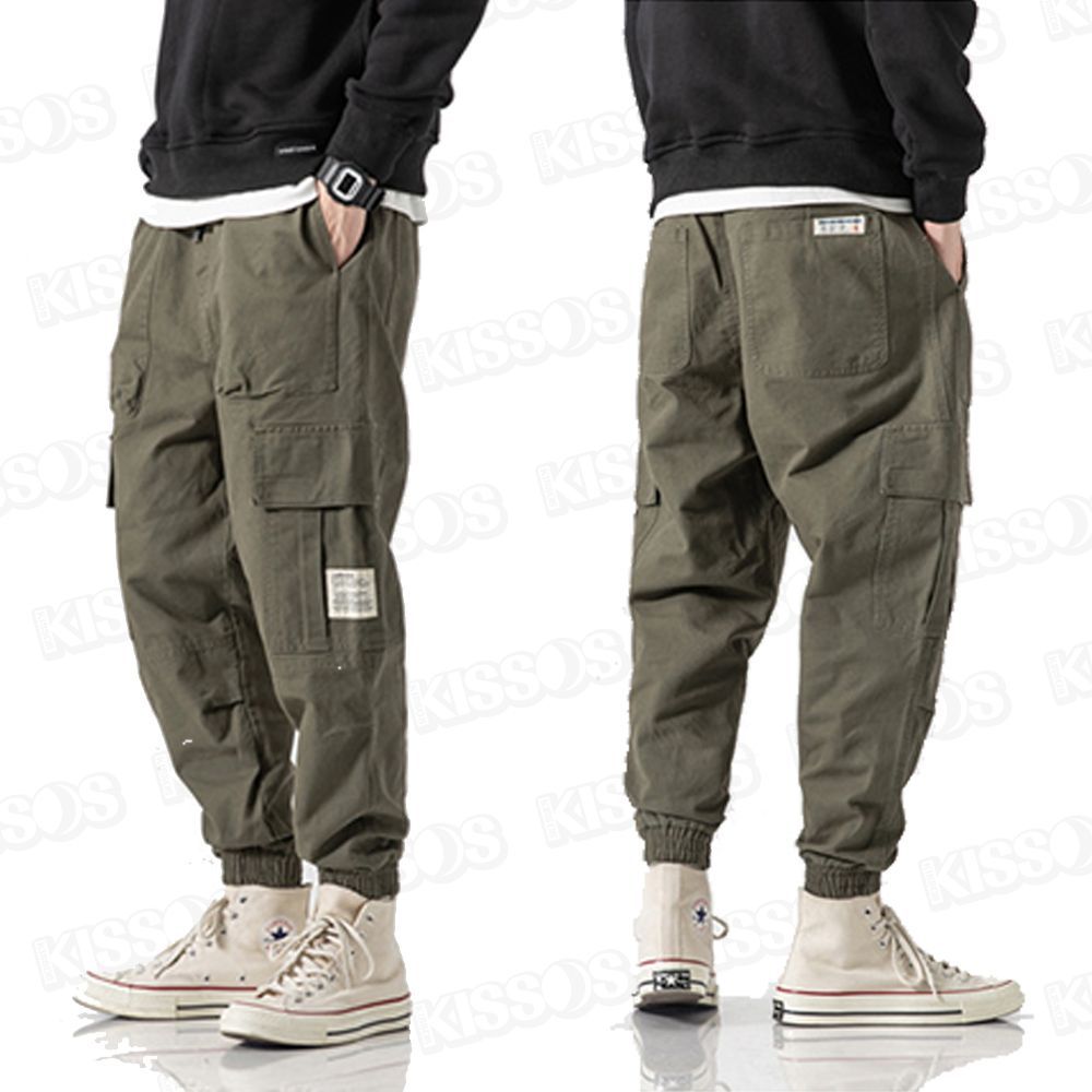 カーゴ パンツ ジョガーパンツ メンズ 韓国ファッション ストリート ワイド (XLサイズ, モスグリーン) メルカリShops