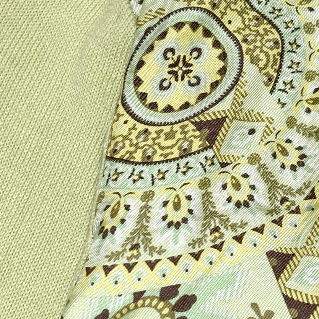 ETRO エトロ ニットカーディガン 38 グリーン 総柄 ペイズリー