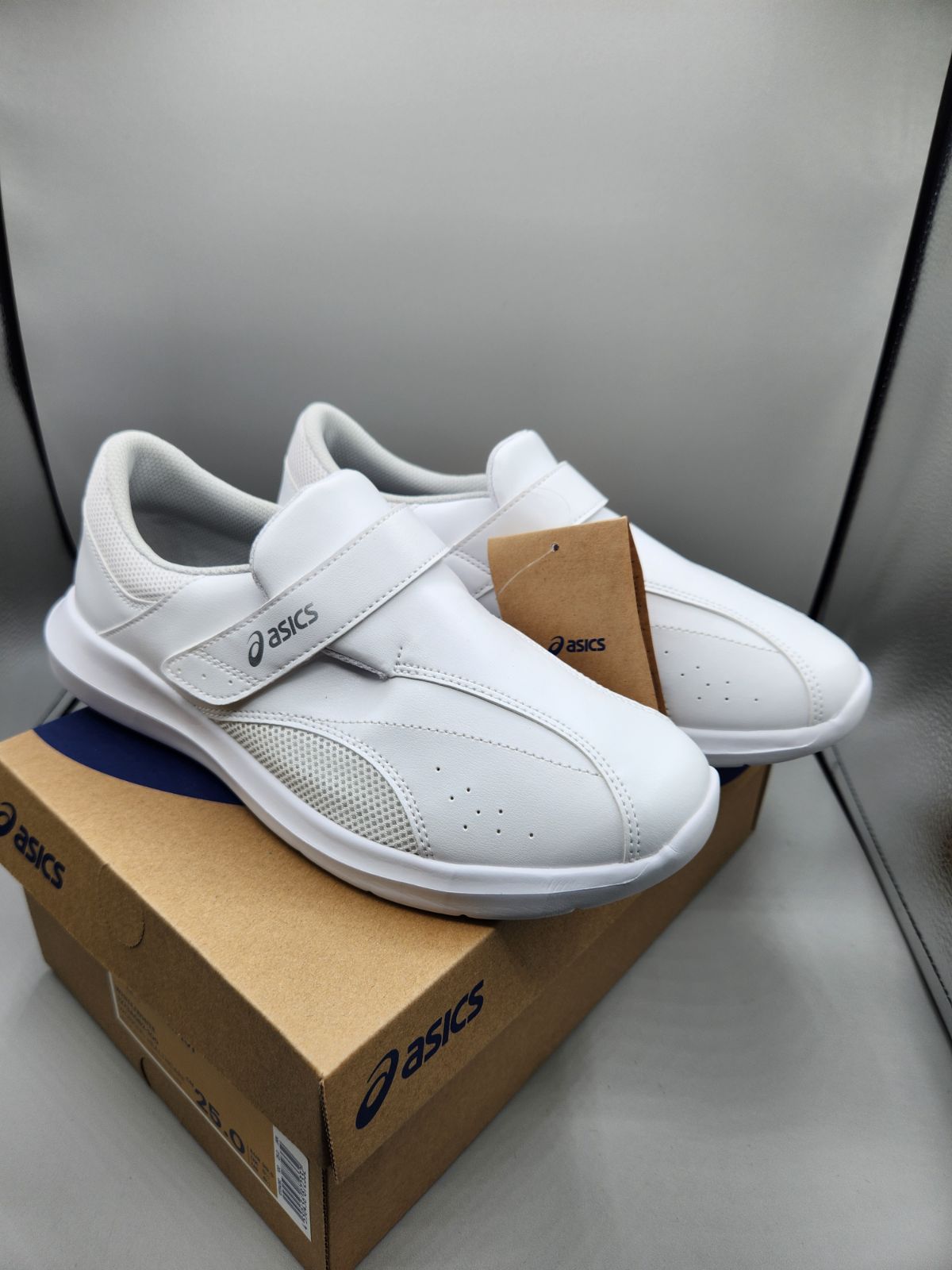 新品 ASICS ナースウォーカー101 WIDE 25.0cm ナースシューズ 白 男女 