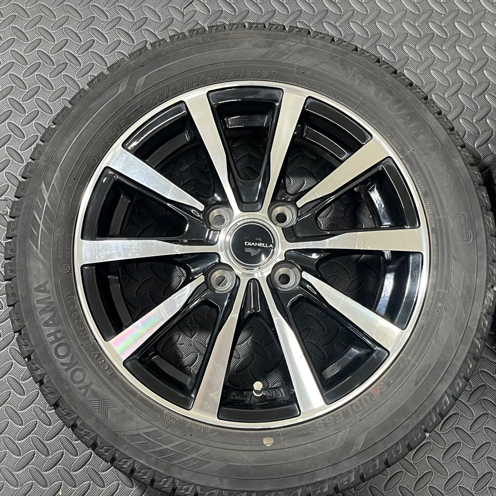 21年製 155 65R14 ヨコハマ アイスガードig60 YFC ディアネラ 軽自動車 スタッドレスタイヤ