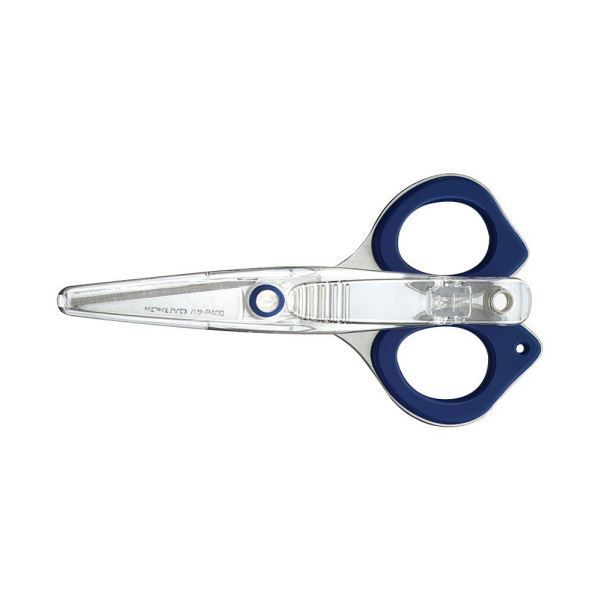 まとめ コクヨ ポケットハサミ クリッピー グルーレス刃 刃渡り43mm ブルー ハサ-P400B 1本 ×10セット