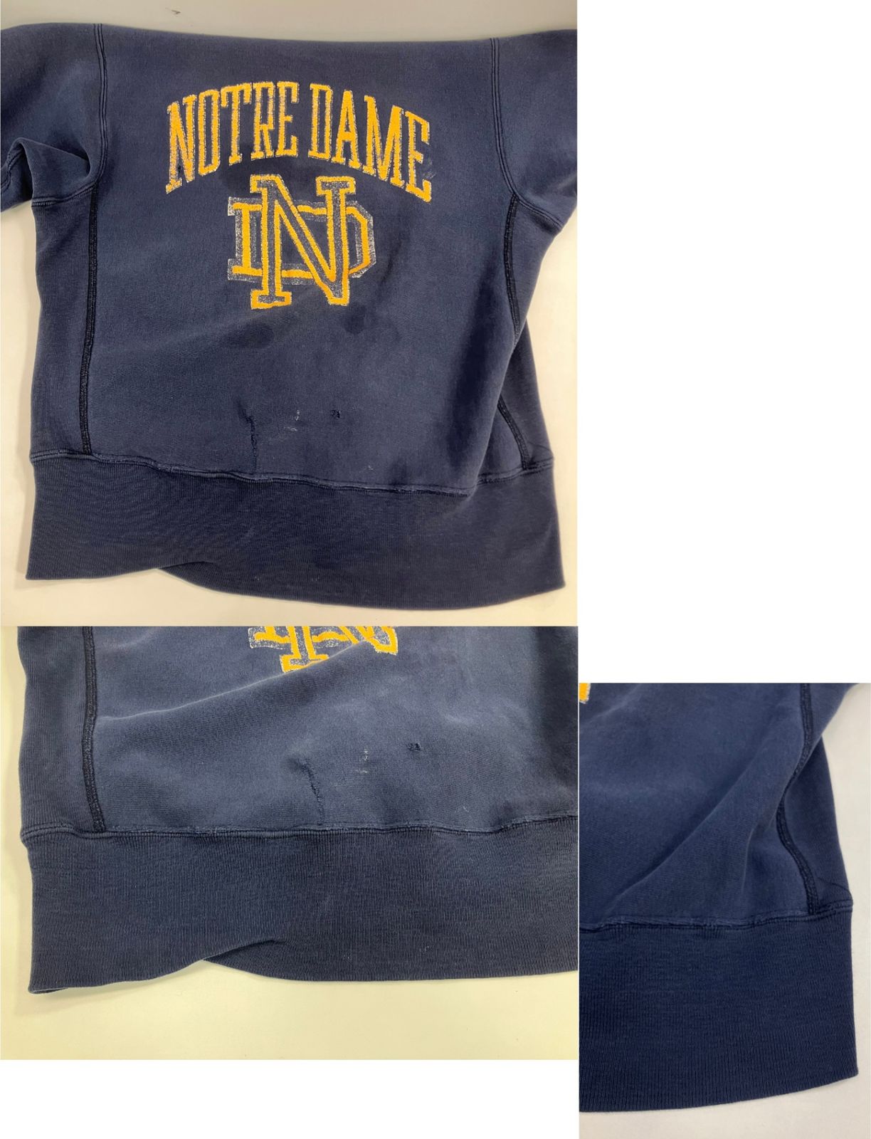 Champion(チャンピオン) 80's トリコタグ \"Notre Dame\" 中古・古着通販】Champion (チャンピオン) リバースウィーブ