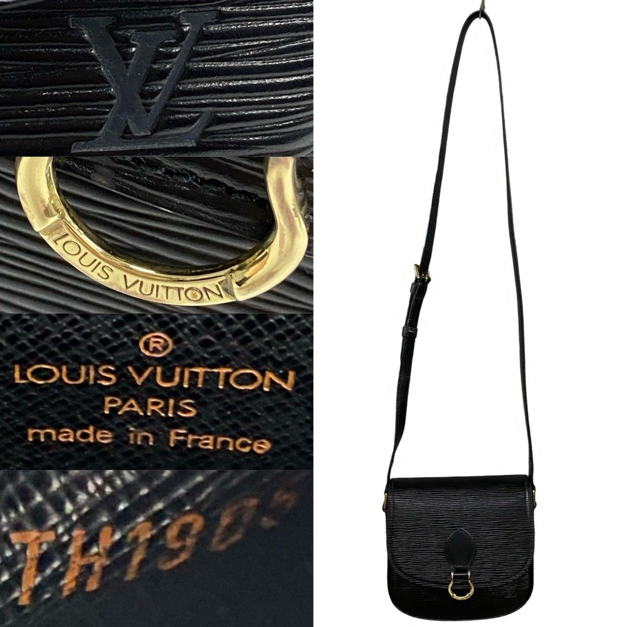 極 美品 袋付き LOUIS VUITTON ルイヴィトン ミニ サンクルー エピ レザー 本革 ショルダーバッグ ポシェット ブラック ノワール 黒  23081 - メルカリ