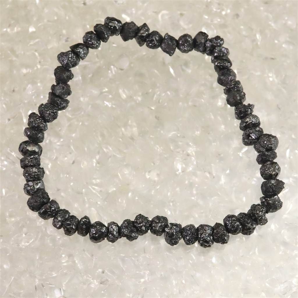 天然 ブラック ダイヤモンド ラフタンブル ブレスレット 8.07ｇ 榎本通商56761