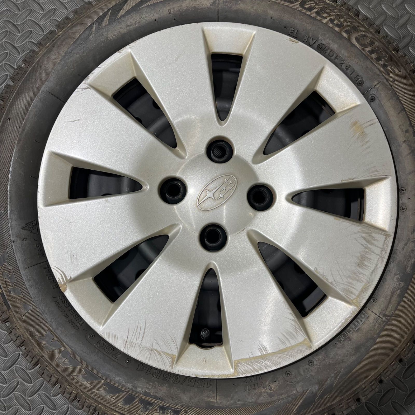 18年製 155 65R14 ブリヂストン ブリザックVRX スバル ステラ R2 スタッドレスタイヤ 1045C