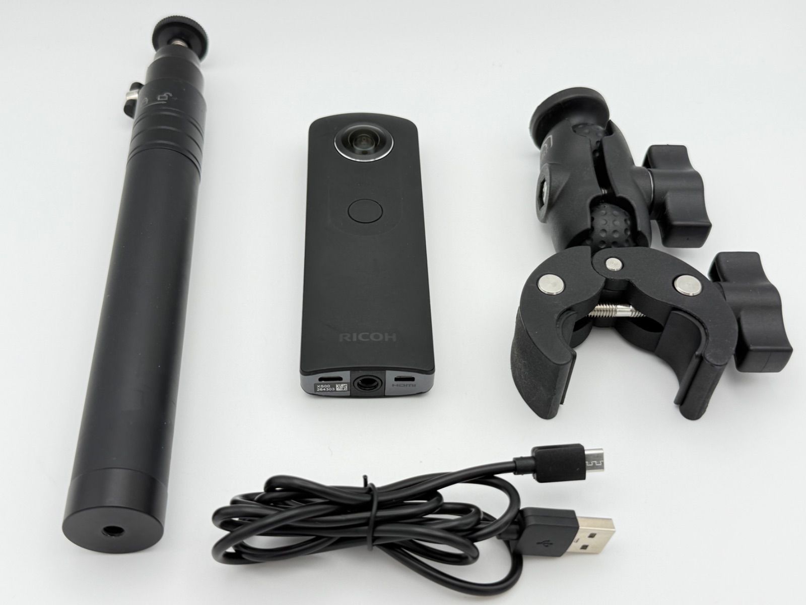 カメラ RICOH THETA S 自撮り棒付き リコー シータ 360度全天球カメラ