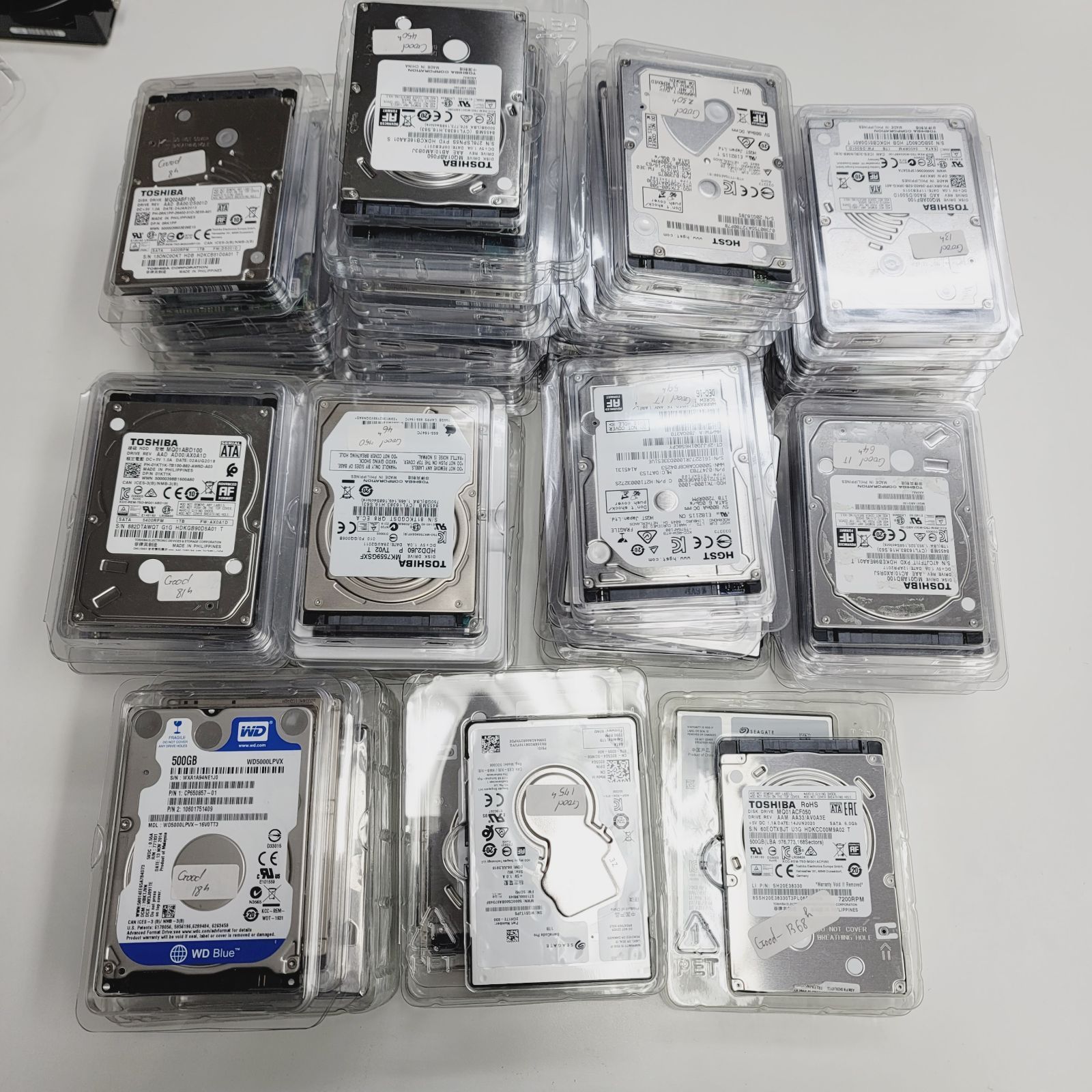 東芝 SATA接続 2.5インチ内蔵用 HDD 500GB 10個セット