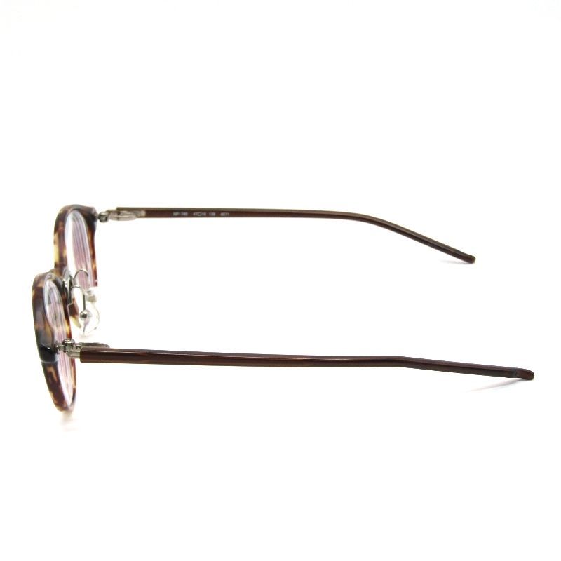 999.9 フォーナインズ メガネフレーム NP-740 度入り 日本製 ボストン ネオプラスチック レディース 6571 アンバーデミ 61003884