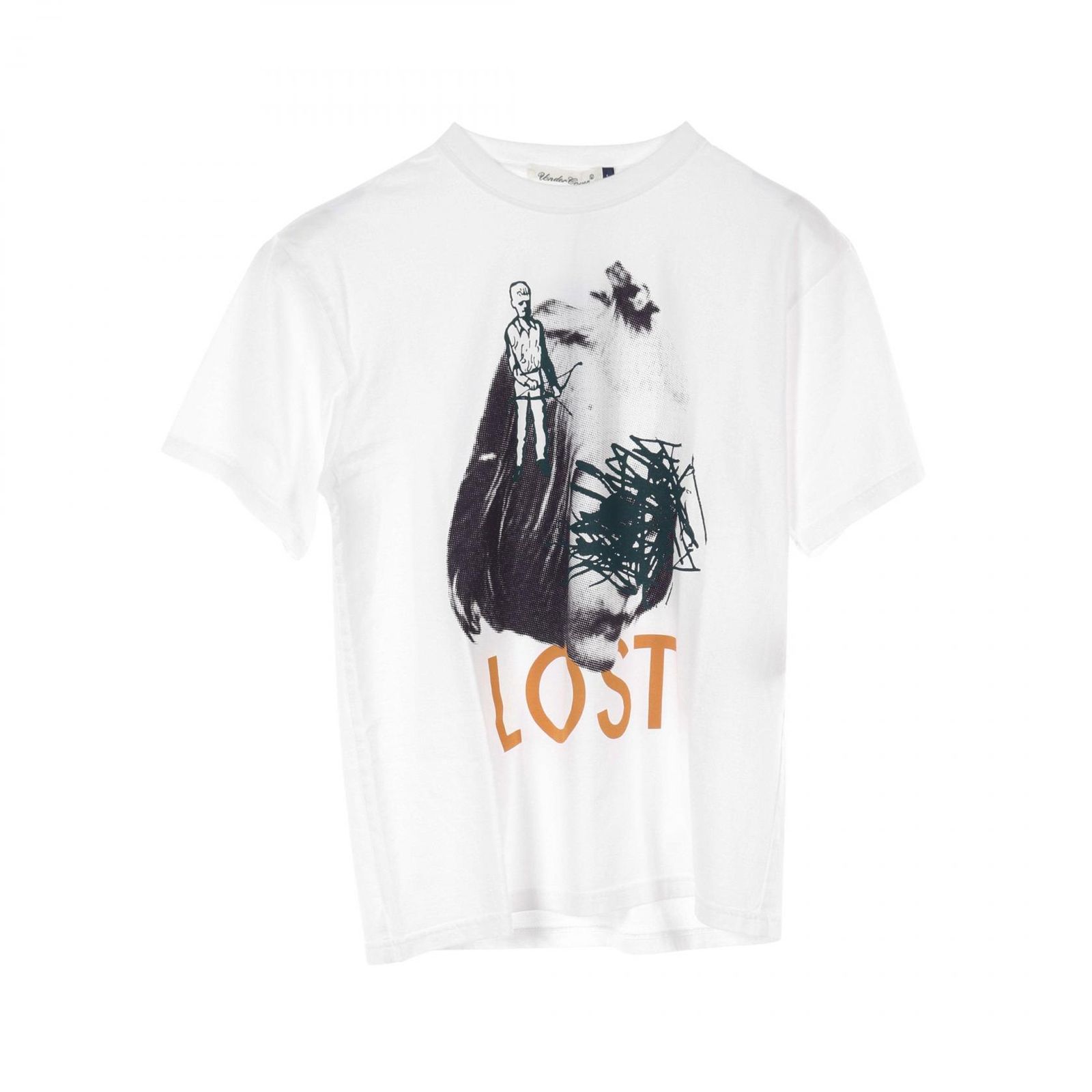 アンダーカバー UNDERCOVER カットソー グラフィックプリント UC1D38051 ホワイト コットン Tシャツ メンズ