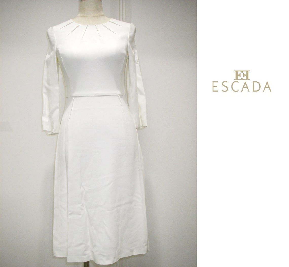 新品・B品】ESCADA（エスカーダ） フォーマルワンピース 白ワンピース