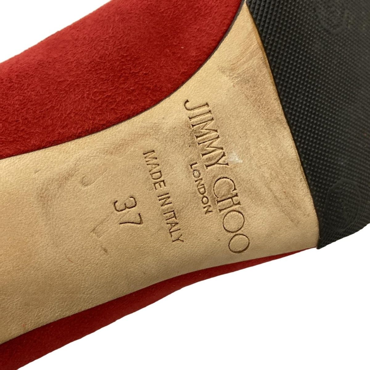JIMMY CHOO(ジミーチュウ) パンプス 37 レディース - レッド JIMMY CHOO(ジミーチュウ) パンプス 37 レディース - レッド