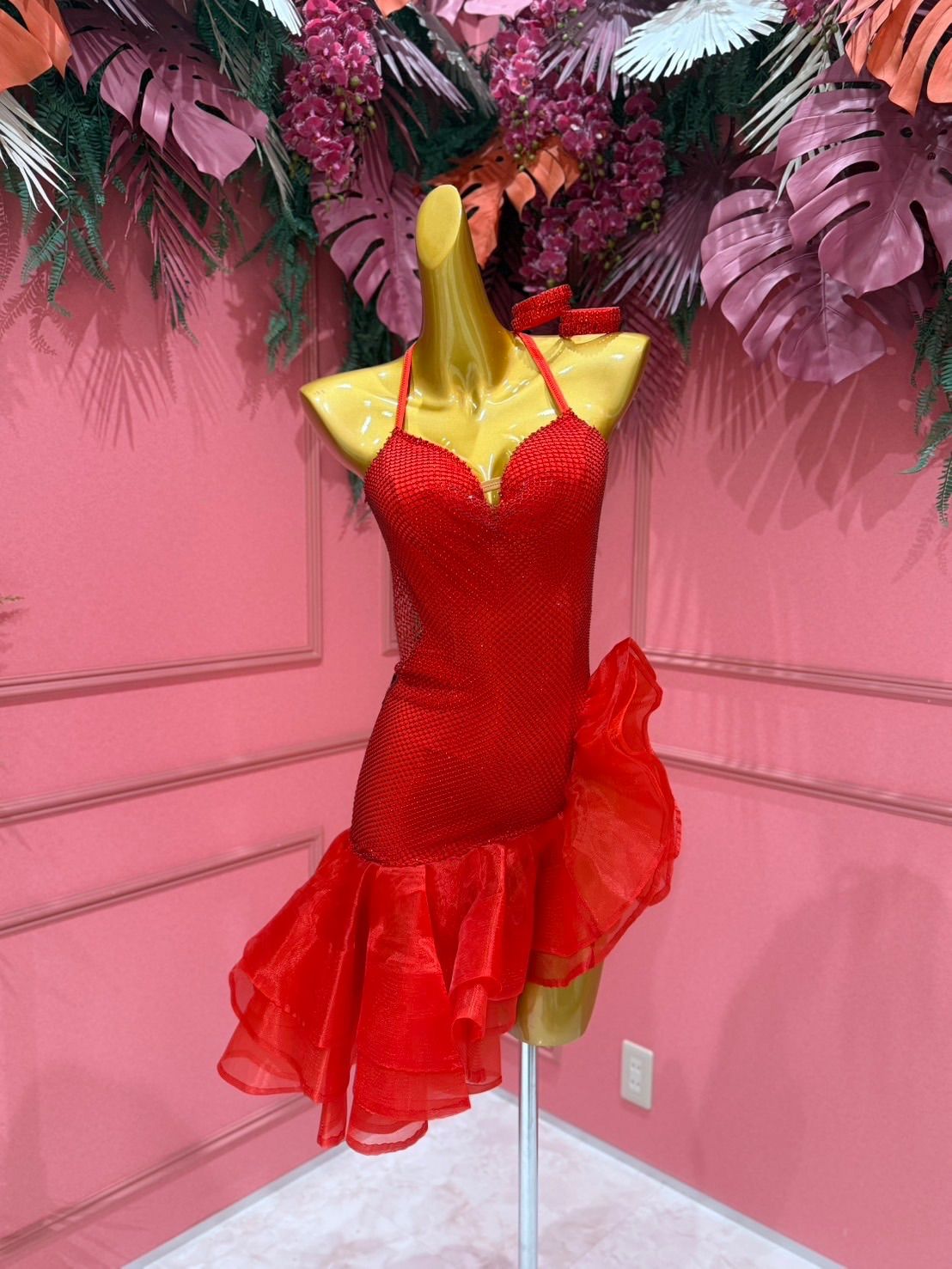 社交ダンス gentil ジャンティ authentic ラテン ワンピース トライアル 242347016 Sサイズ