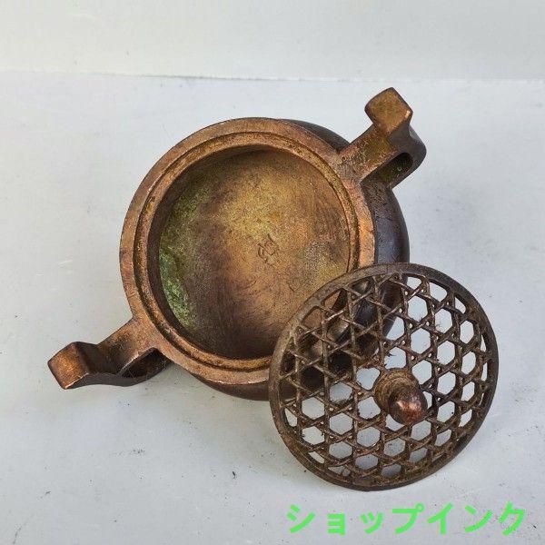 銅器 香炉 南瓜高脚盤香炉 傅山炉 応接間 茶室香薫炉 香道具 装飾品