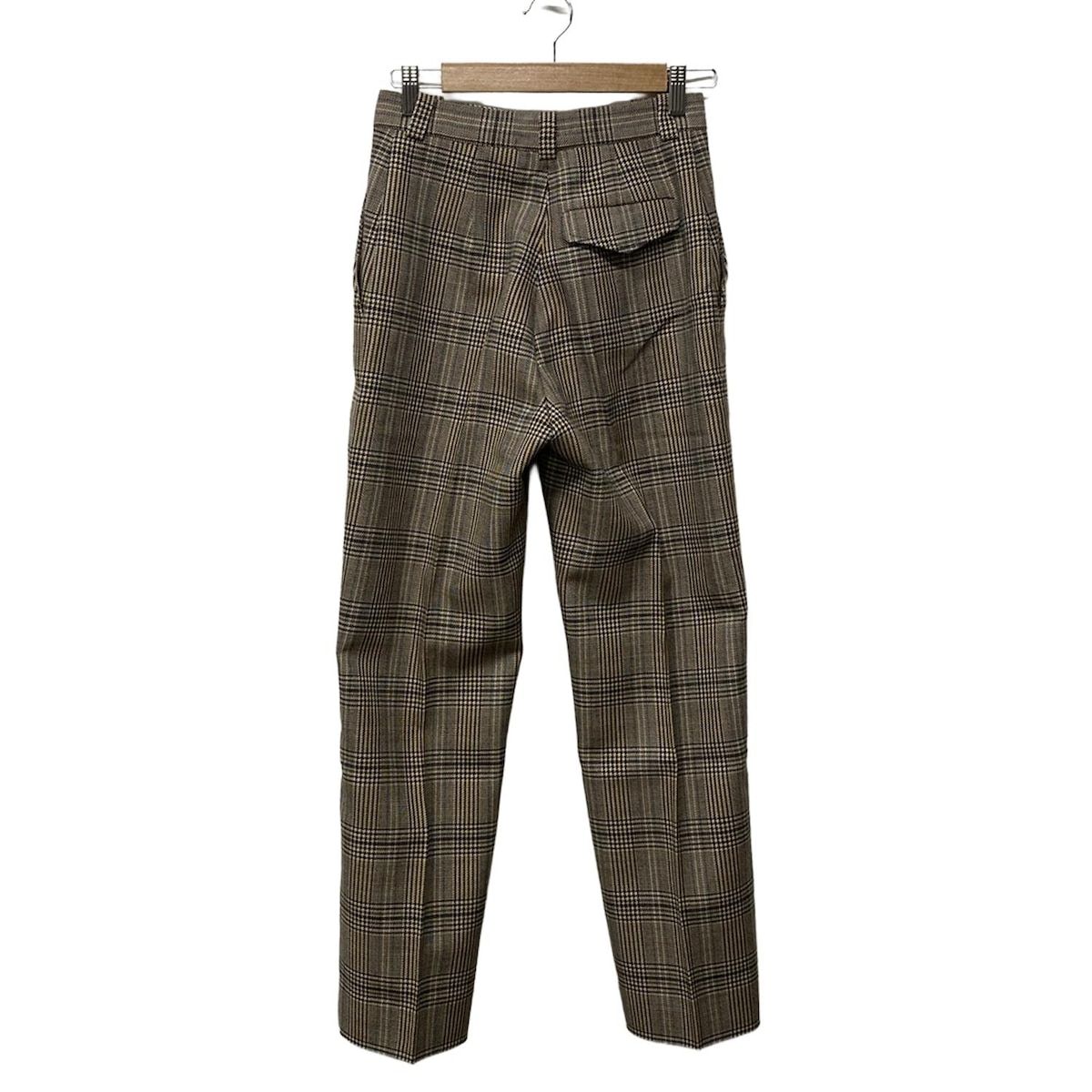 デザインセンス LOUIS VUITTON ルイヴィトン パンツ サイズ36 S レディース - ベージュ×ダークブラウン×マルチ フルレングス チェック柄 販売終了