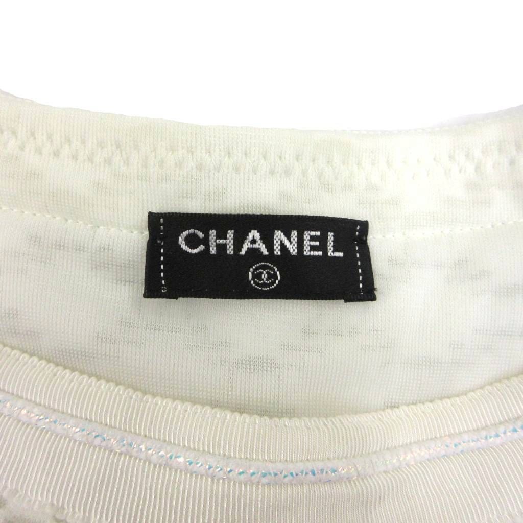 シャネル CHANEL 12SS チュールワンピース ひざ丈 フレア ココマーク