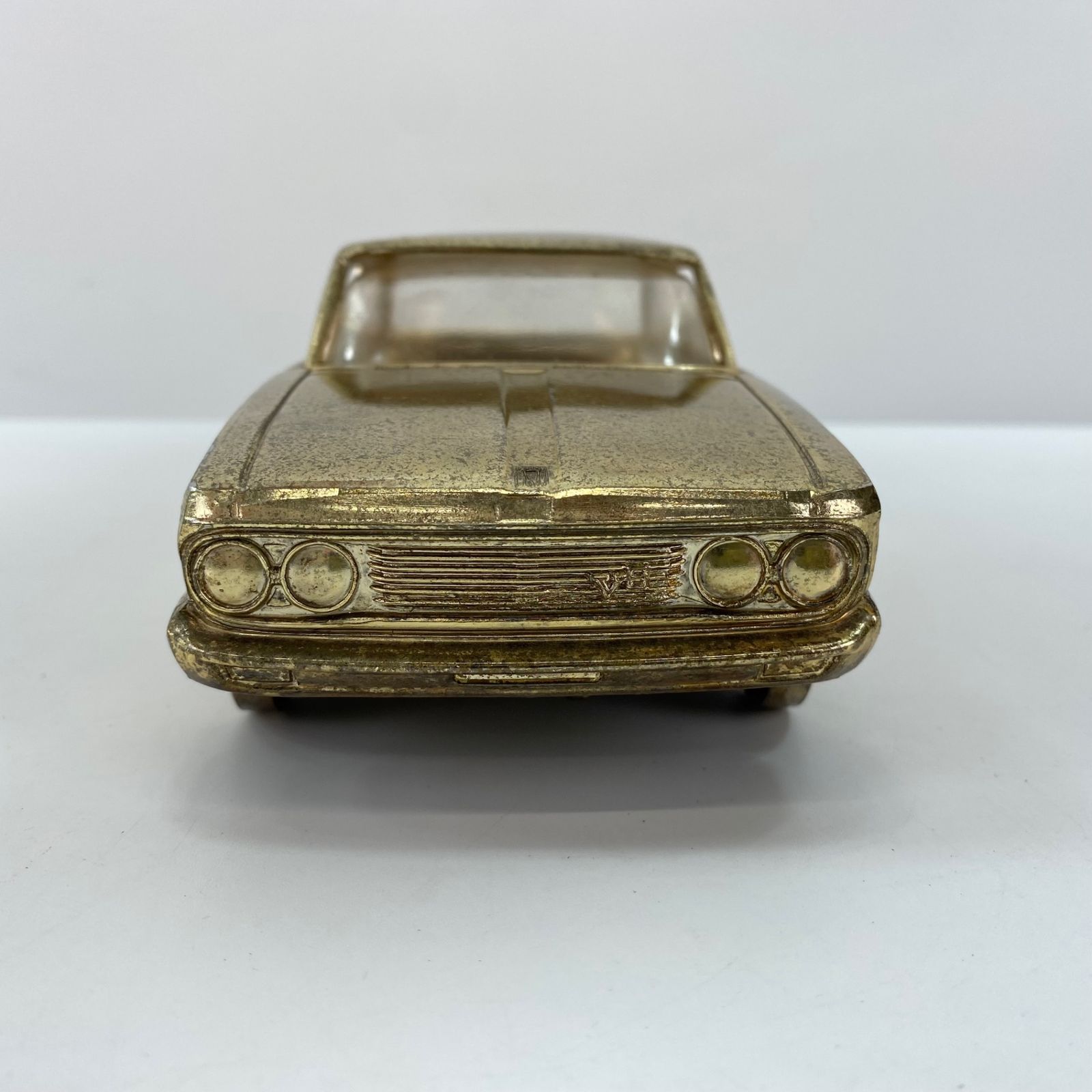 NISSAN 特注 オルゴール付きシガレットケース PRESIDENTプレジデント 初代150型 V8エンブレム アンティーク灰皿