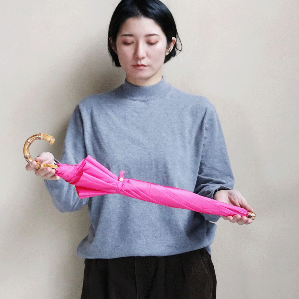 CINQ 折りたたみ雨傘 1点 ｜グレー ブラック ローズピンク UV加工 日傘