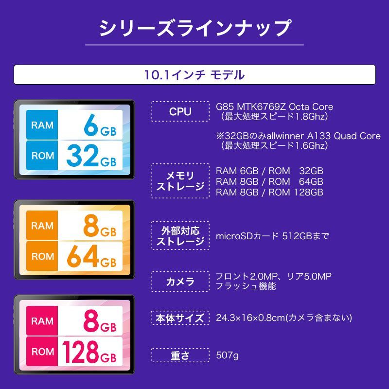 タブレット 10インチ Wi-Fi 大型 動画鑑賞に最適 タブレットpc 32GB ブラック×グレー Bluetooth 10.1インチ 可愛い 姿勢 子供 オンライン Android【AA0138/60】[OJ]