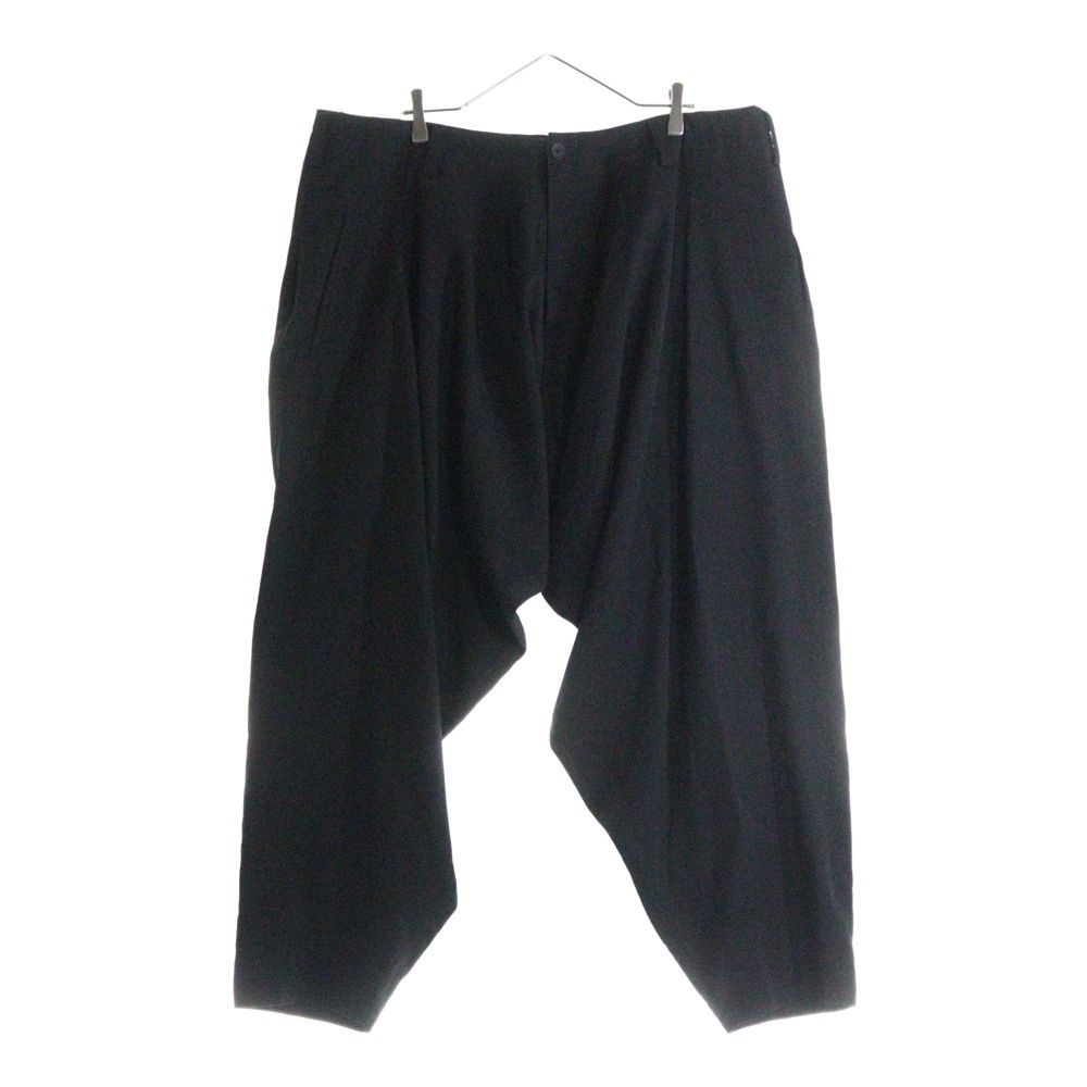 Yohji Yamamoto POUR HOMME ヨウジヤマモト プールオム 25SS WOOL GABARDINE DRAPE PANTS ウール ギャバジン ドレープ サルエルパンツ ブラック HP-P44-100