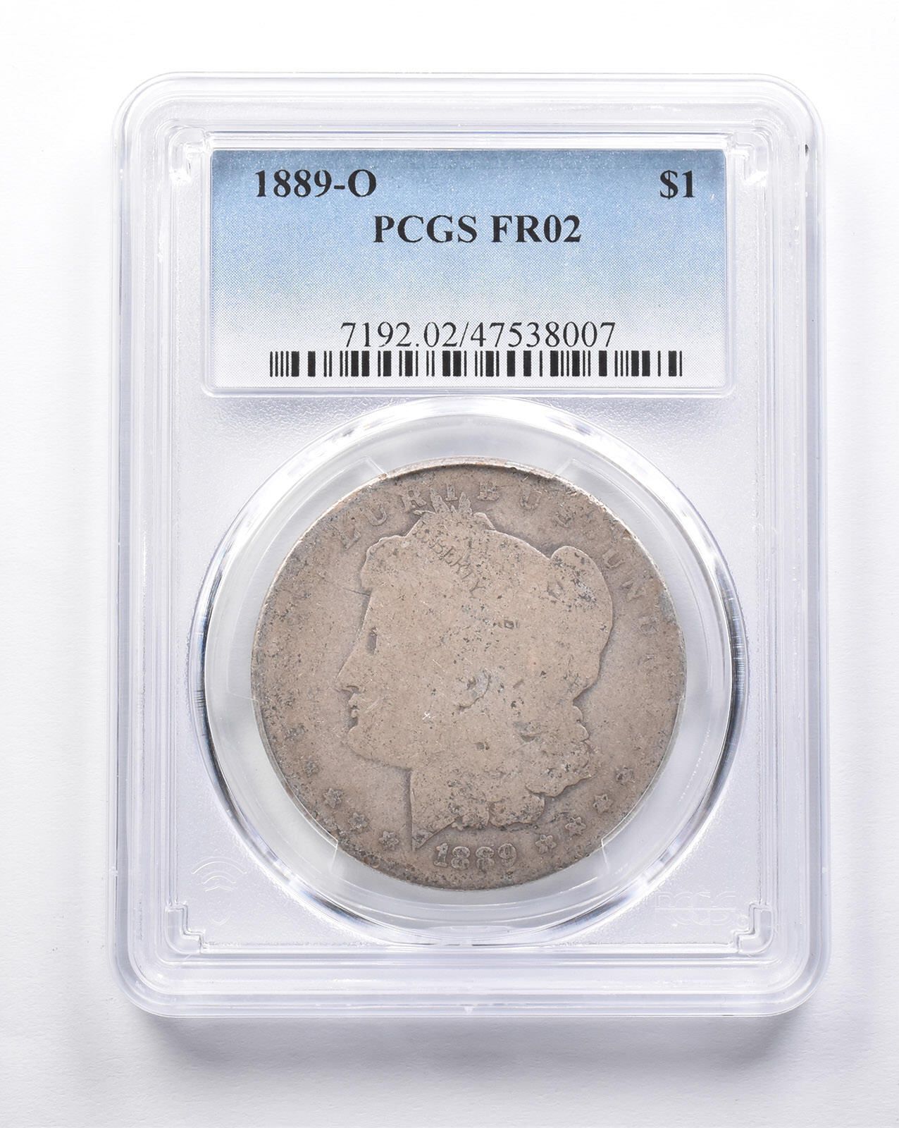 FR02 1889-O モルガン銀貨 PCGS ローボール