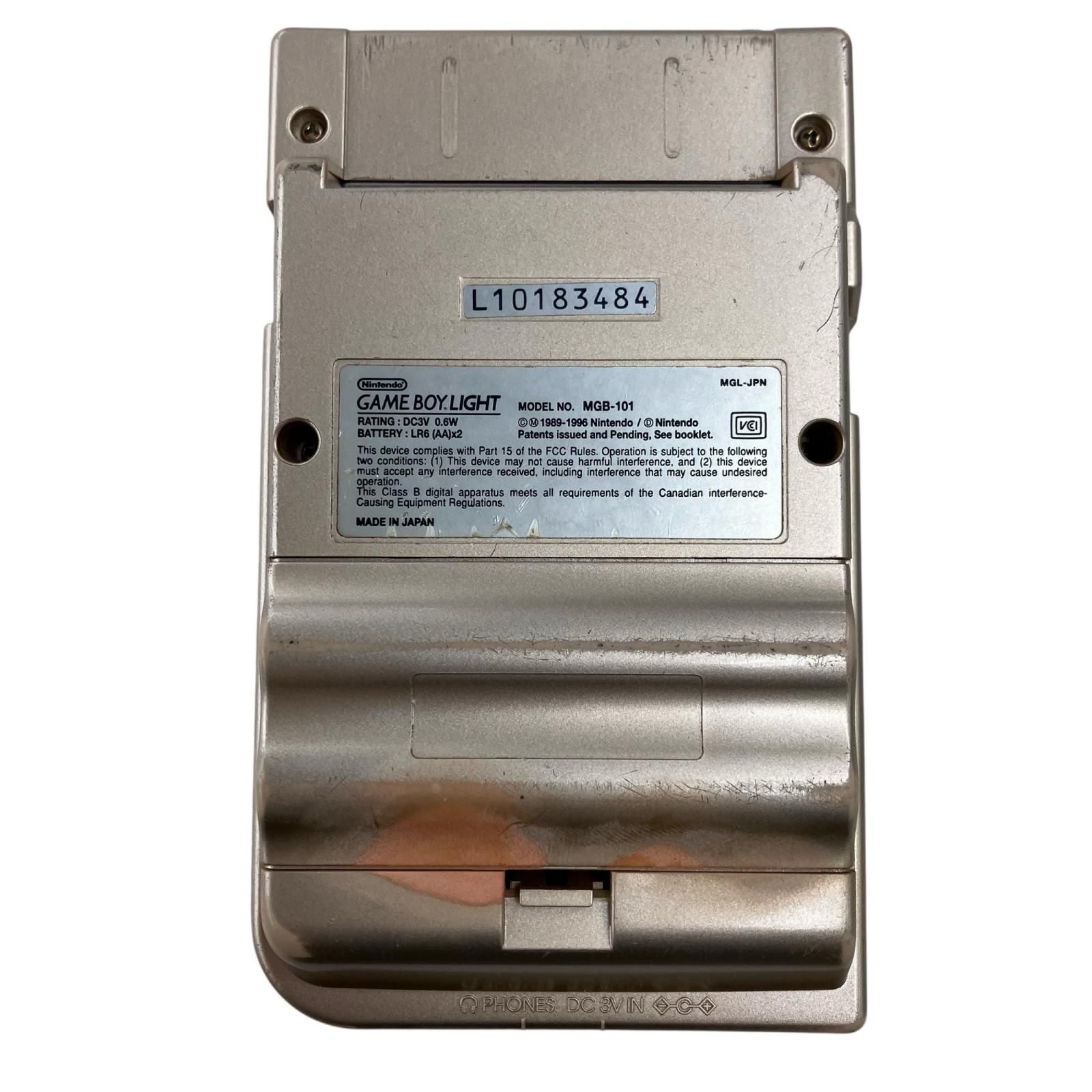 186000 ジャンク品 Nintendo 任天堂 ニンテンドウ GAME BOY LIGHT MGB-101 ゴールド