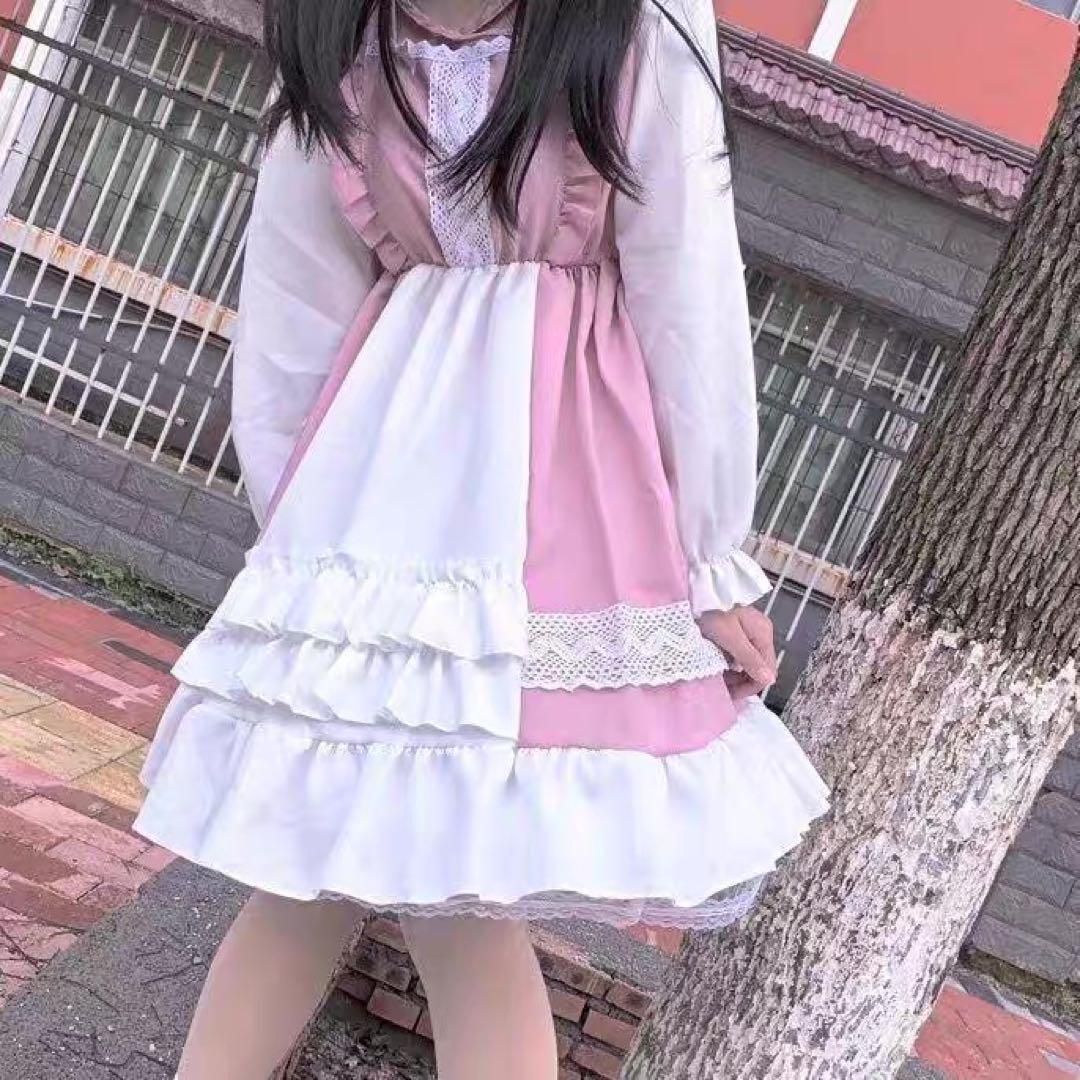 シンプルロリータワンピース❤️お出かけ、女子会コーデがこれ一枚で完成！ シンプルロリータワンピース??お出かけ、女子会コーデがこれ一枚