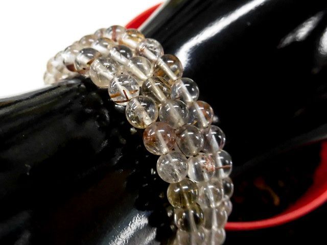 天然石 ルチルクォーツ形状記憶ブレスレット・アンクレット 250720553 