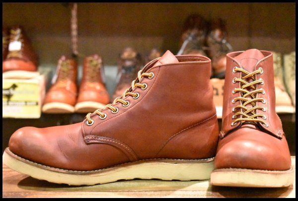 9D 11年 レッドウィング 9105 アイリッシュセッター 赤茶 レッドブラウン プレーントゥ 編み上げ ブーツ 8166 redwing HOPESMORE FD491