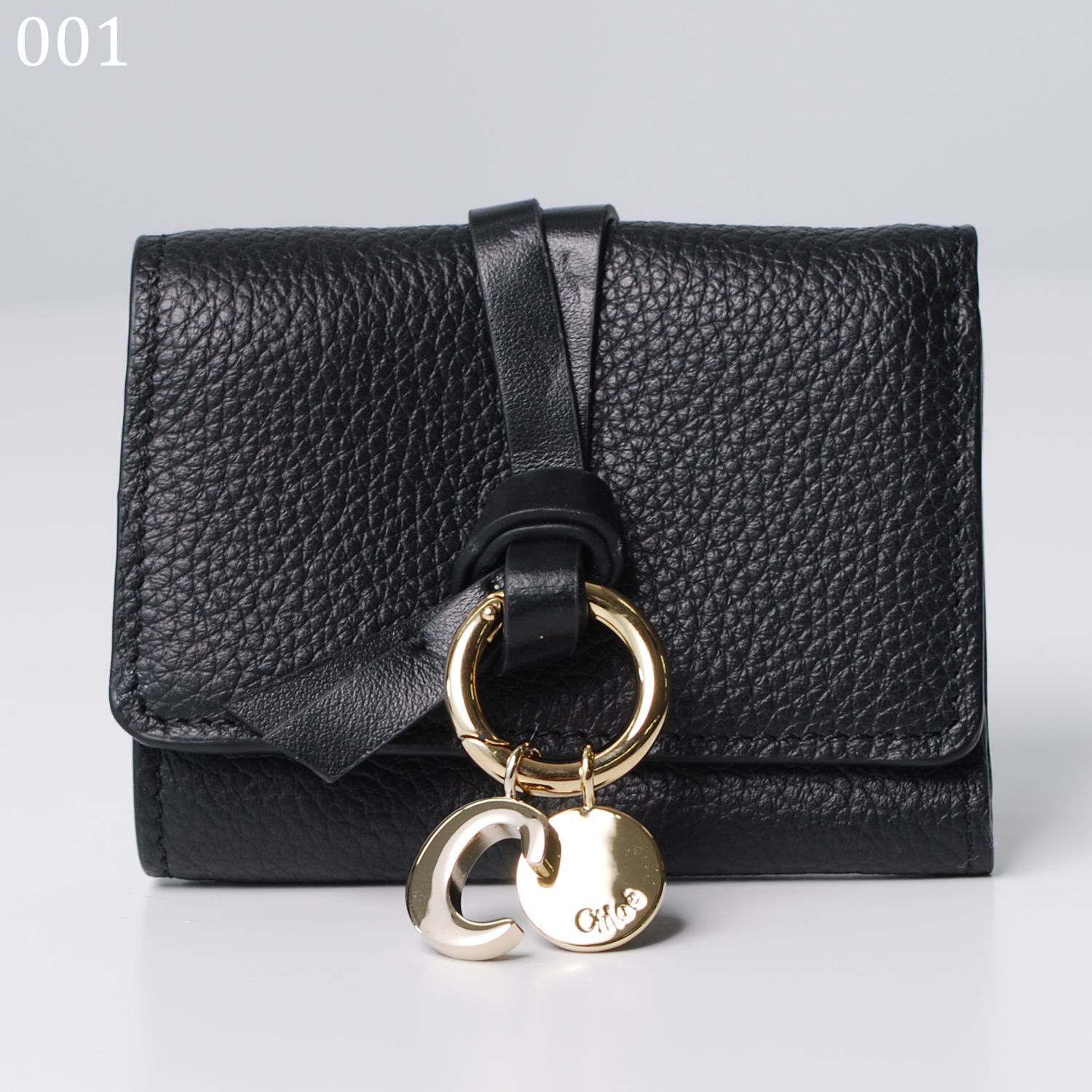【新品未使用・訳アリ】Chloe 三つ折り財布 アルファベット ブラック 新品未使用・訳アリ】Chloe 三つ折り財布 アルファベット ブラック