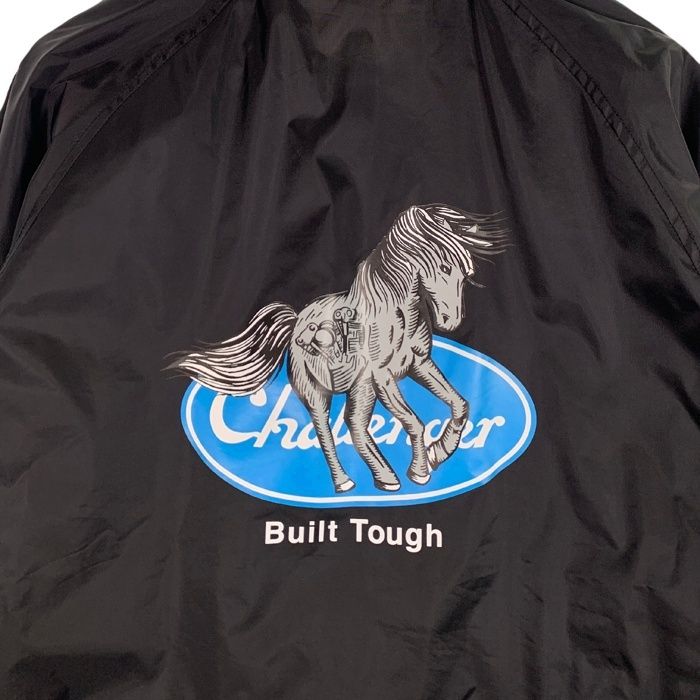 CHALLENGER チャレンジャー IRON HORSE COACH JACKET アイアンホース プリント コーチジャケット ブラック ナイロン Size L