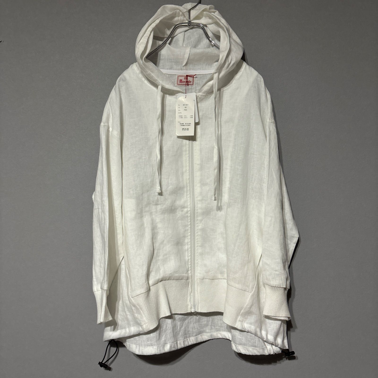 新品タグ付 定価18,480円 マオメイド mao made リネンブルゾン 
