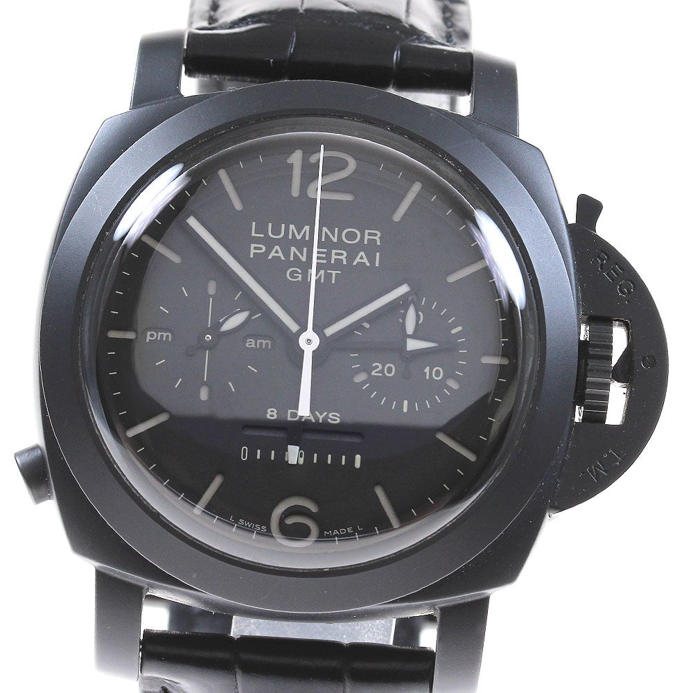 パネライ PANERAI PAM00317 ルミノール クロノ モノプルサンテ GMT 8デイズ 手巻き メンズ美品_837323