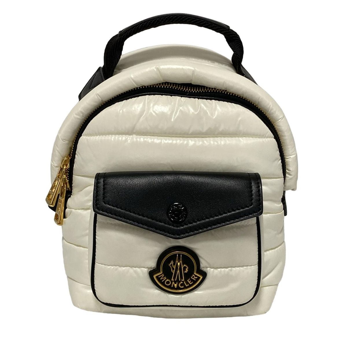 MONCLER モンクレール リュックサック - 白×黒 ミニバッグ レザー