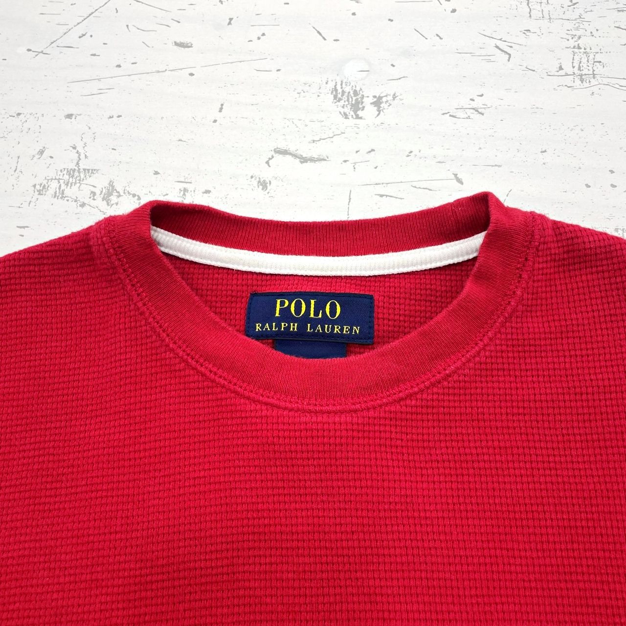 POLO RALPH LAURE　ポロラルフローレン　ワンポイント刺繡ロンT　メンズ　サイズ表記S　M相当　レッド