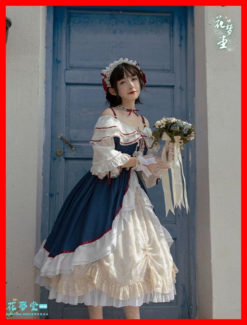 全新 ロリータ白雪姫風ワンピース普段着にお出かけに