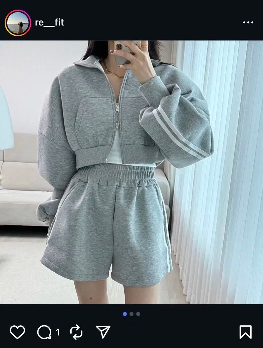 クオリティの高い トレーニングウェアセット グレー ショートジャケット ハーフパンツ