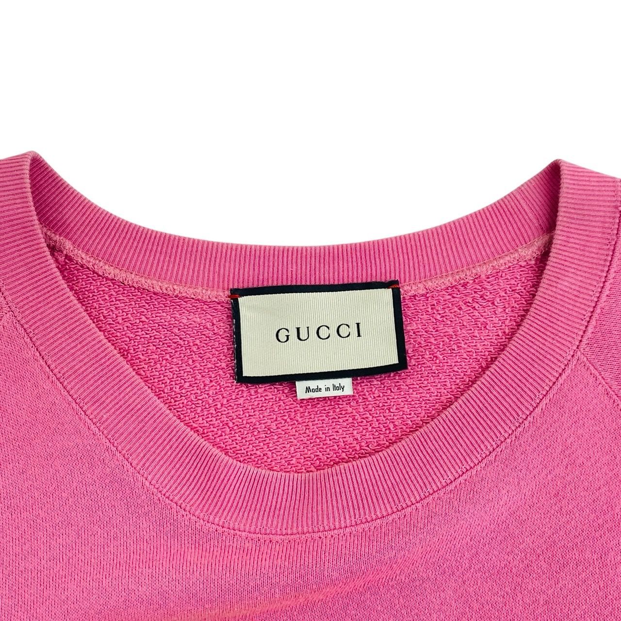 GUCCI グッチ テディベアパッチスウェット トレーナー ピンク XS