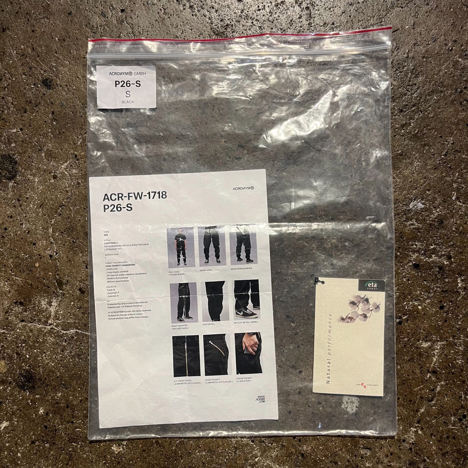 ACRONYM 17aw P26-S HD Gabardine Pants アクロニウム ギャバジン 
